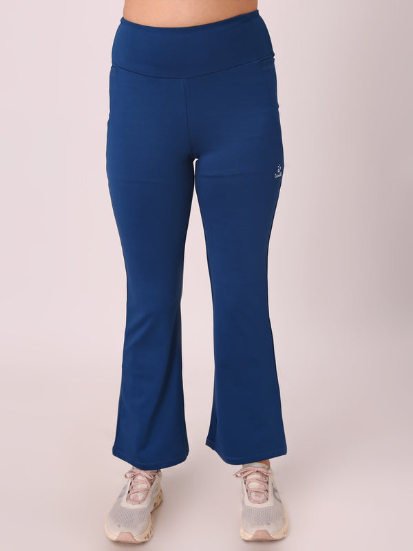 BLUE SOLID WOMENS PANT