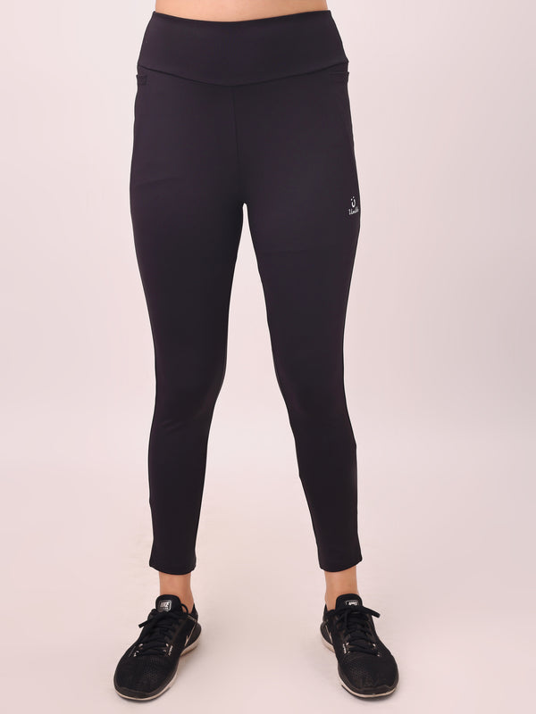 BLACK SOLID WOMENS LEGGINGS