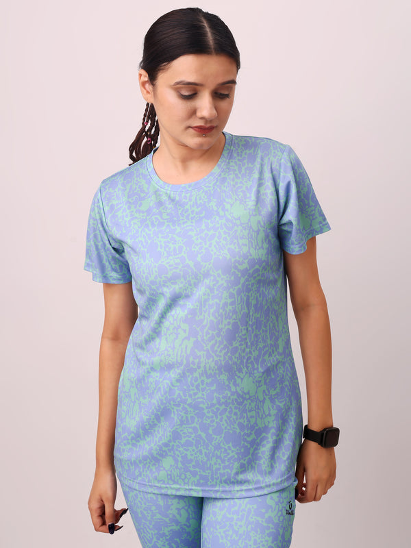 BLUE AOP WOMENS TSHIRT