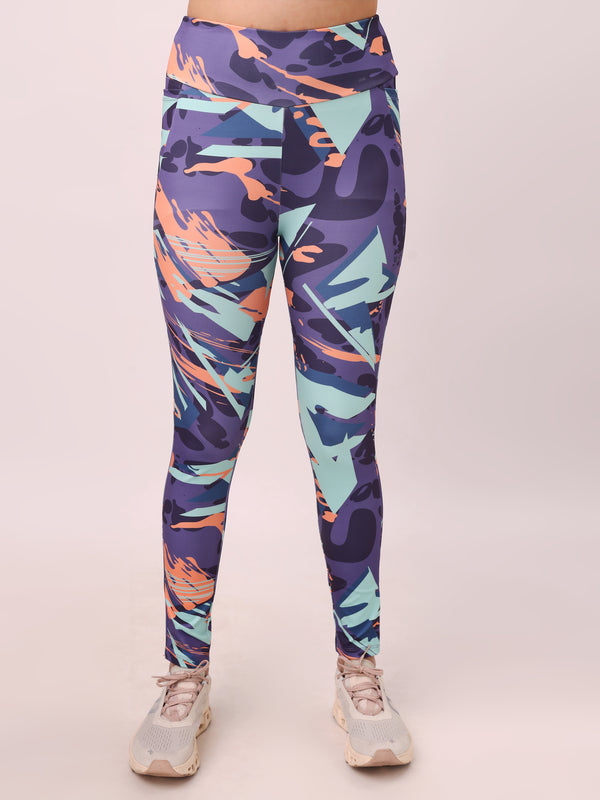 PURPLE AOP WOMEN LEGGINGS