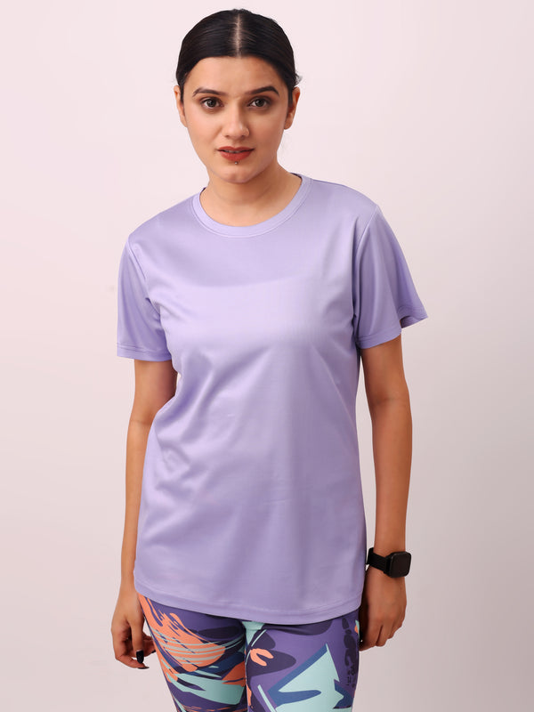 LAVENDR SOLID WOMENS TSHIRT