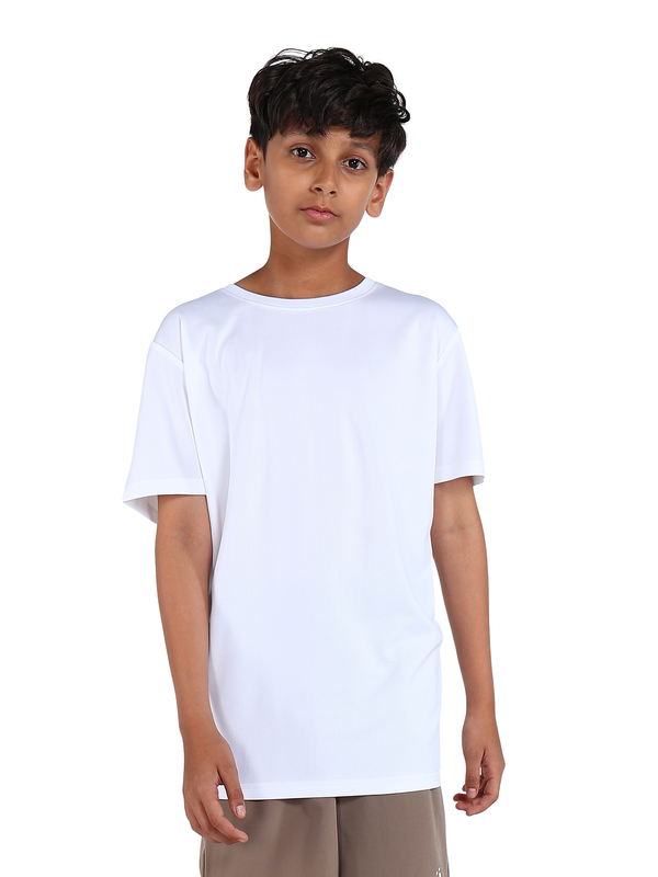 Boys Solid White Tshirt