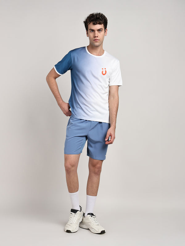 Mens Midnight Fade Tshirt And Blue Air Shorts Set