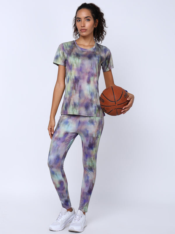 Womens Nebula Bloom Tshirt And Leggings Set