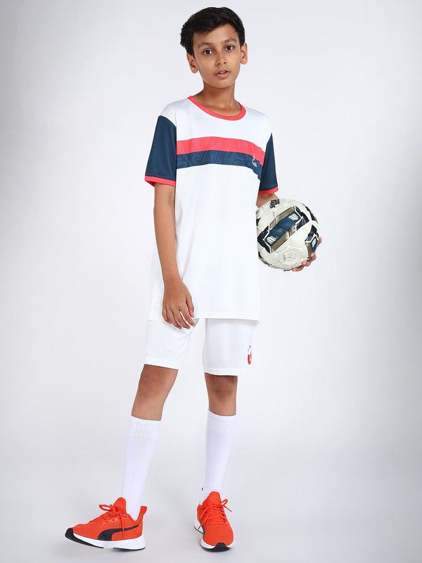 Boys Redline Drift Jersey And White Shorts Set