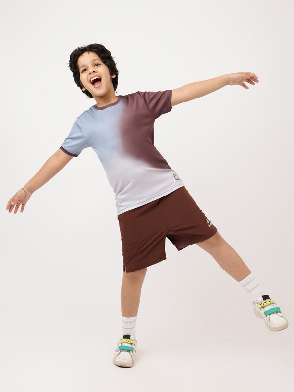 Boys Coffee Blue Grey Tshirt