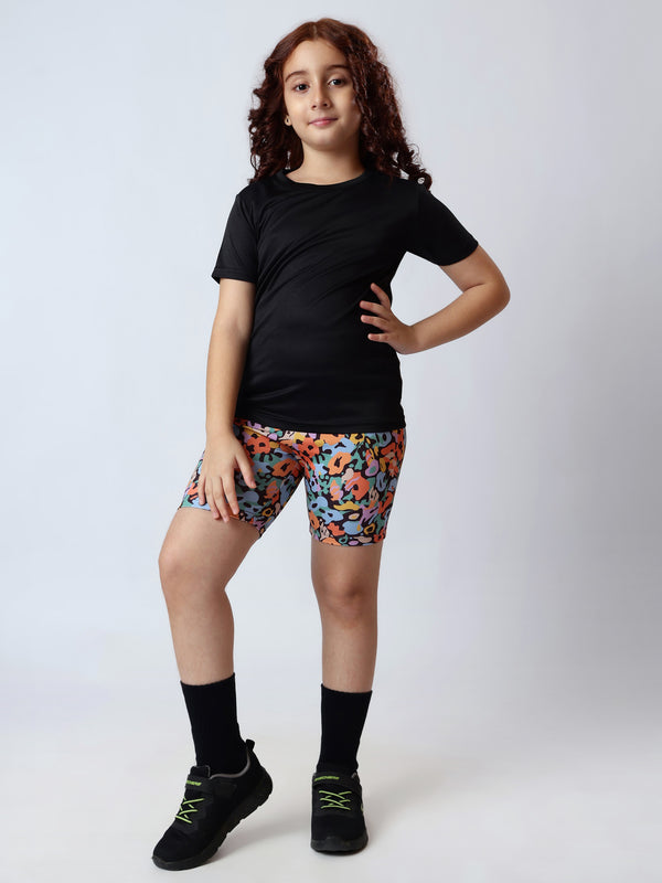 Girls Funky Floral Cycling Shorts