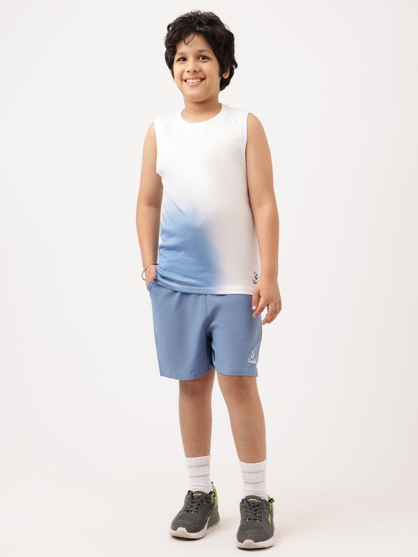 Boys Blue White Tank And Blue Air Shorts Set