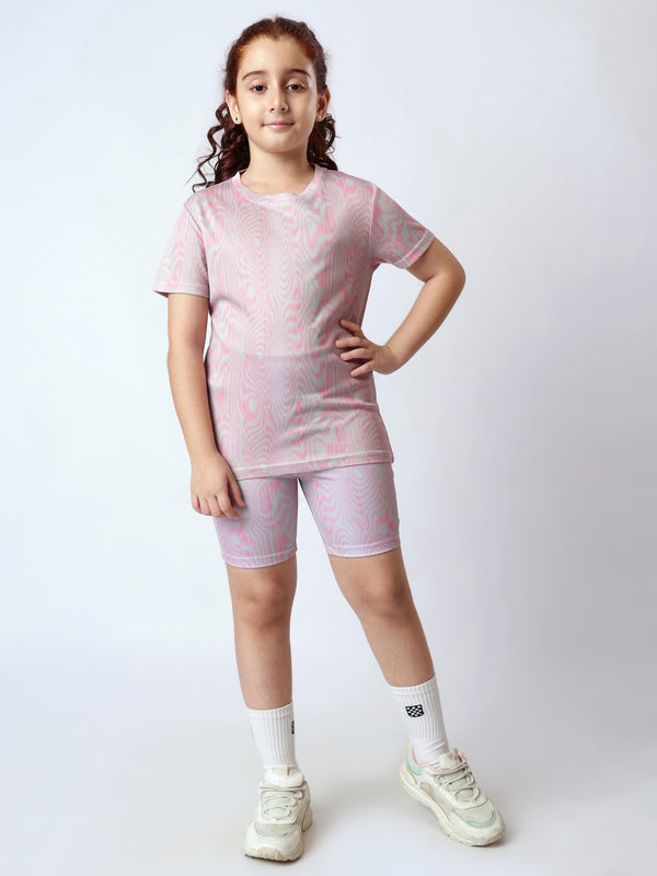 Girls WaveGlow Cycling Shorts Set