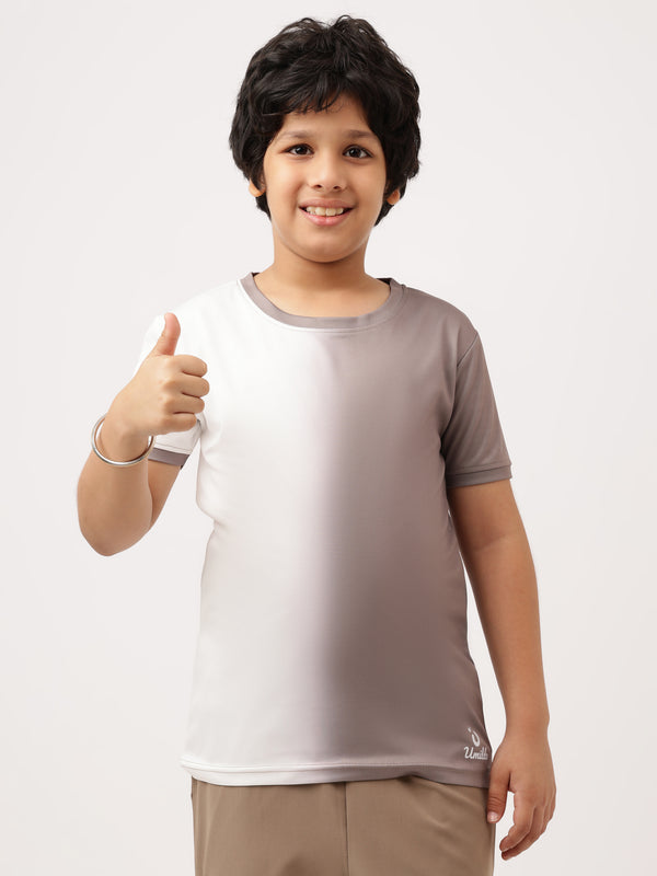 Boys Camel White Tshirt