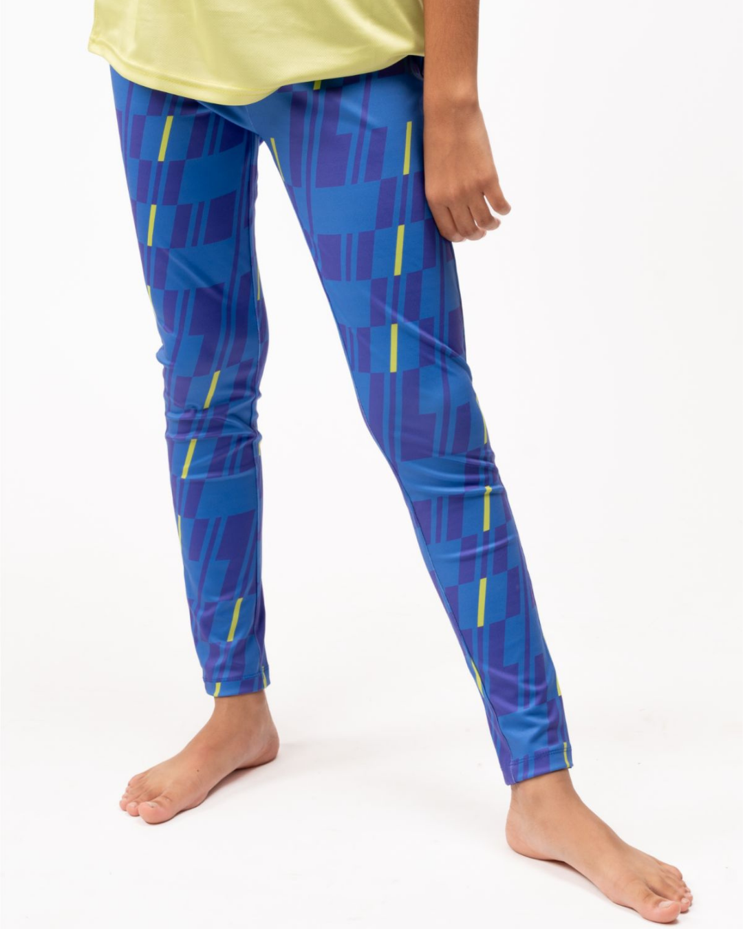 ELECTRIC BLUE LEGGINGS NEON TSHIRT SET