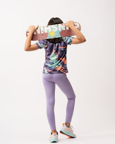 LAVENDER LEGGINGS PURPLE AOP TSHIRT SET