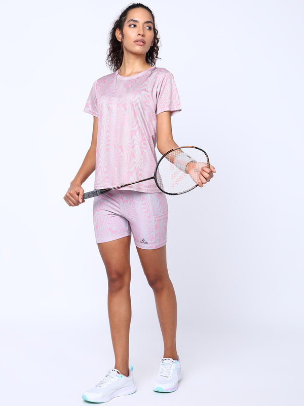 Womens Waveglow Tshirt And Cycling Shorts Set