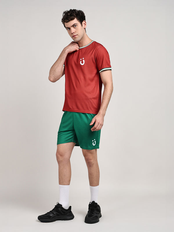 Mens Green Football Shorts