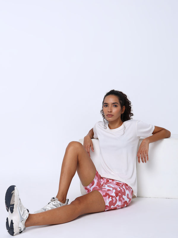 Womens Rosy Camo Cycling Shorts