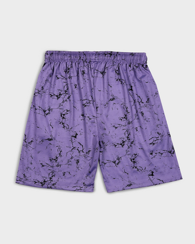 BERRY PURPLE MARBLE ACTIVE SHORTS