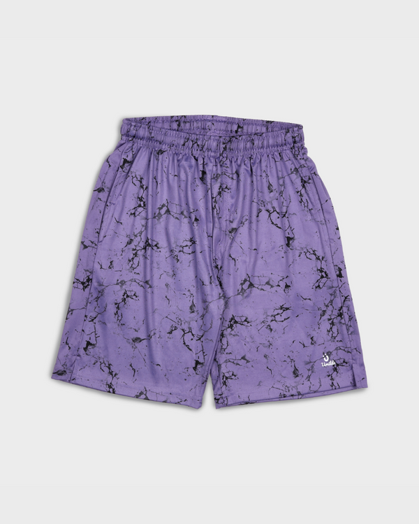 Berry Purple Marble Active Shorts