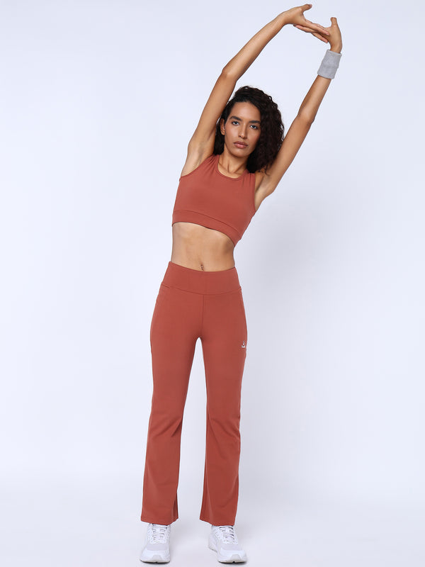 Womens Solid TerraFlame Sports Bra