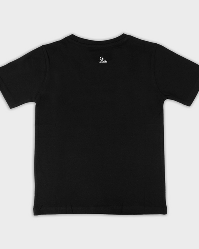 SOLID BLACK COTTON TSHIRT WITH CAMO POCKETS