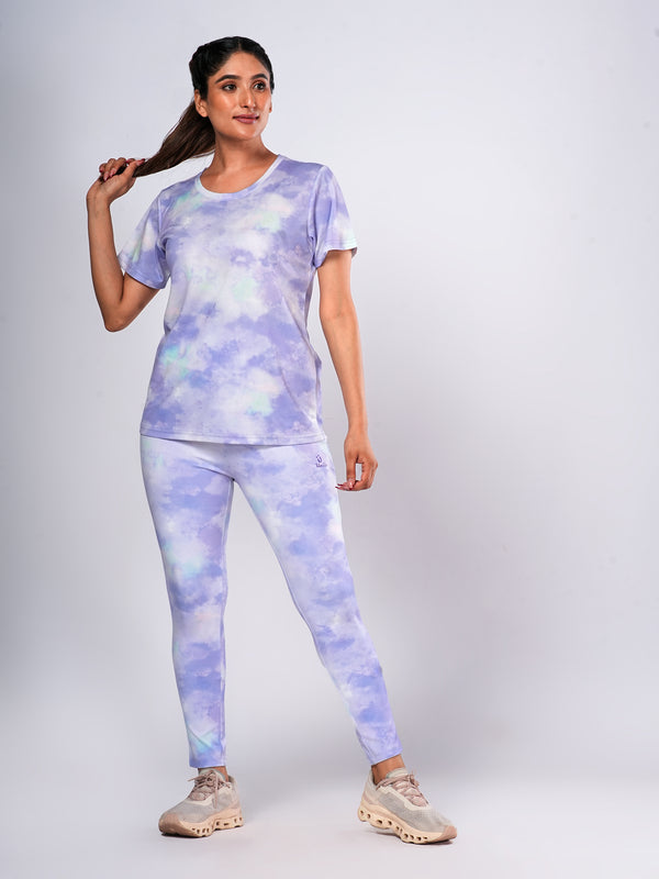 Purple Water Paint Womens Sets