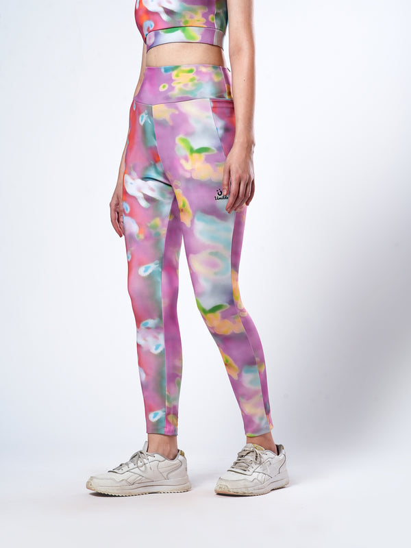 Pink Water Paint Womens Leggings