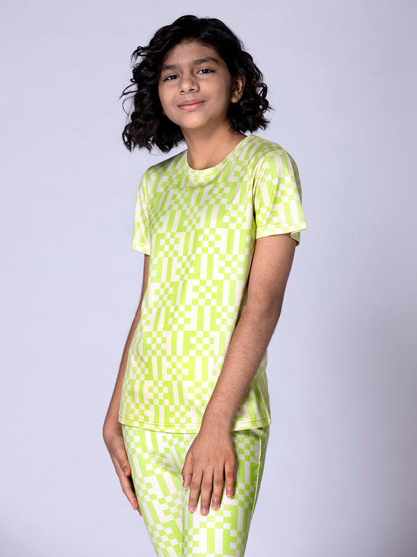 Girls Neon Pixel T-shirts