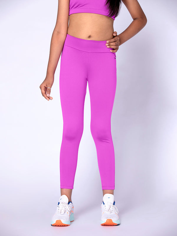 Solid Magenta Girls Leggings