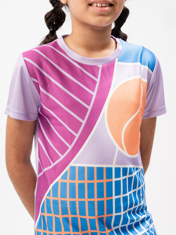 Tennis Printed Girls T-shirts