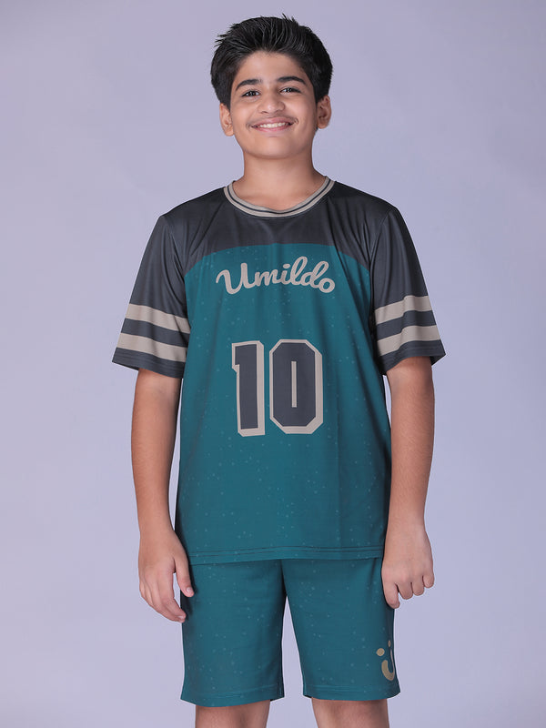 TURQUOISE BLACK 10 JERSEY