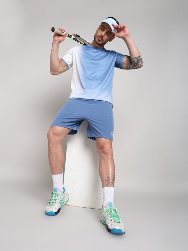 Mens Blue White Tshirt
