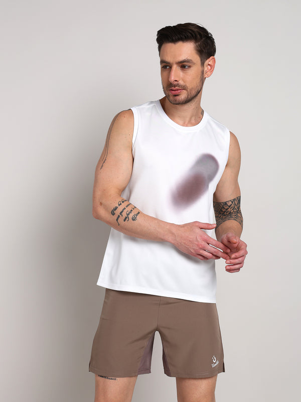 Mens Coffee Spotted Tank