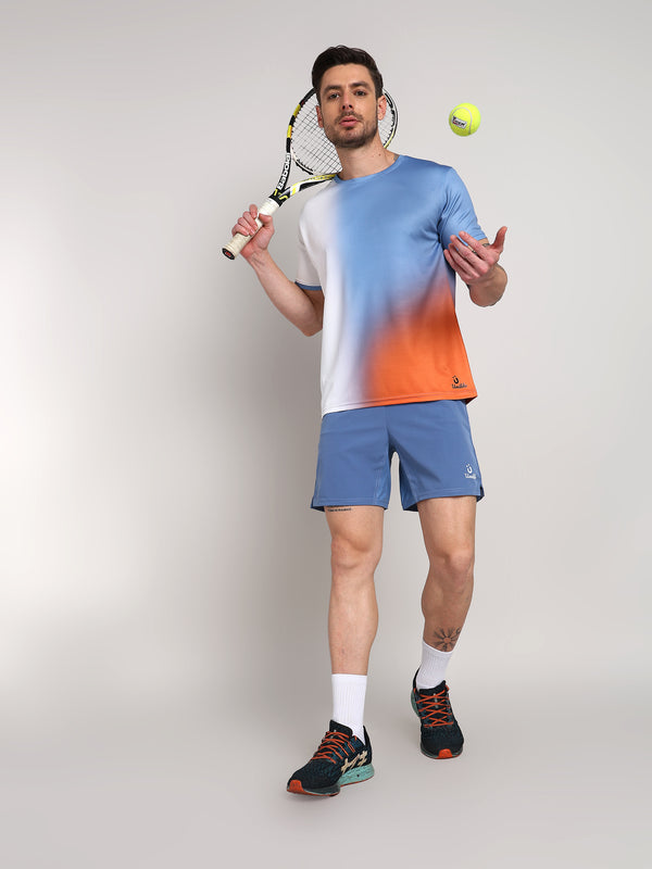 Mens Blue Orange Tshirt
