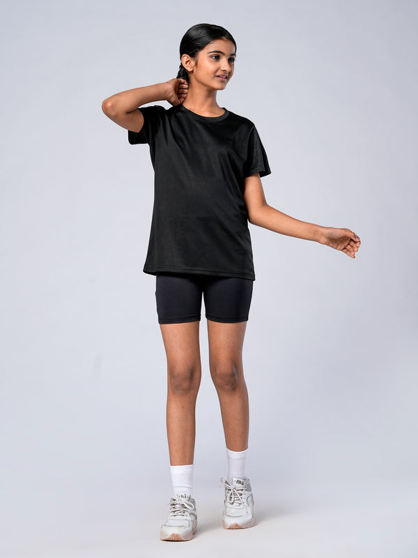 Black Cycling Short Girls Set