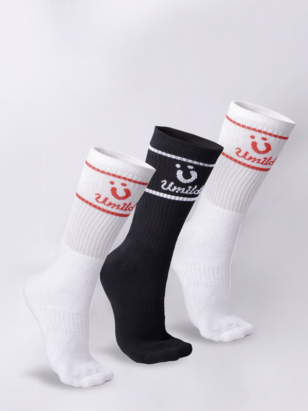 2 Black Air Socks And 1 White Air Socks  (Pack Of 3)