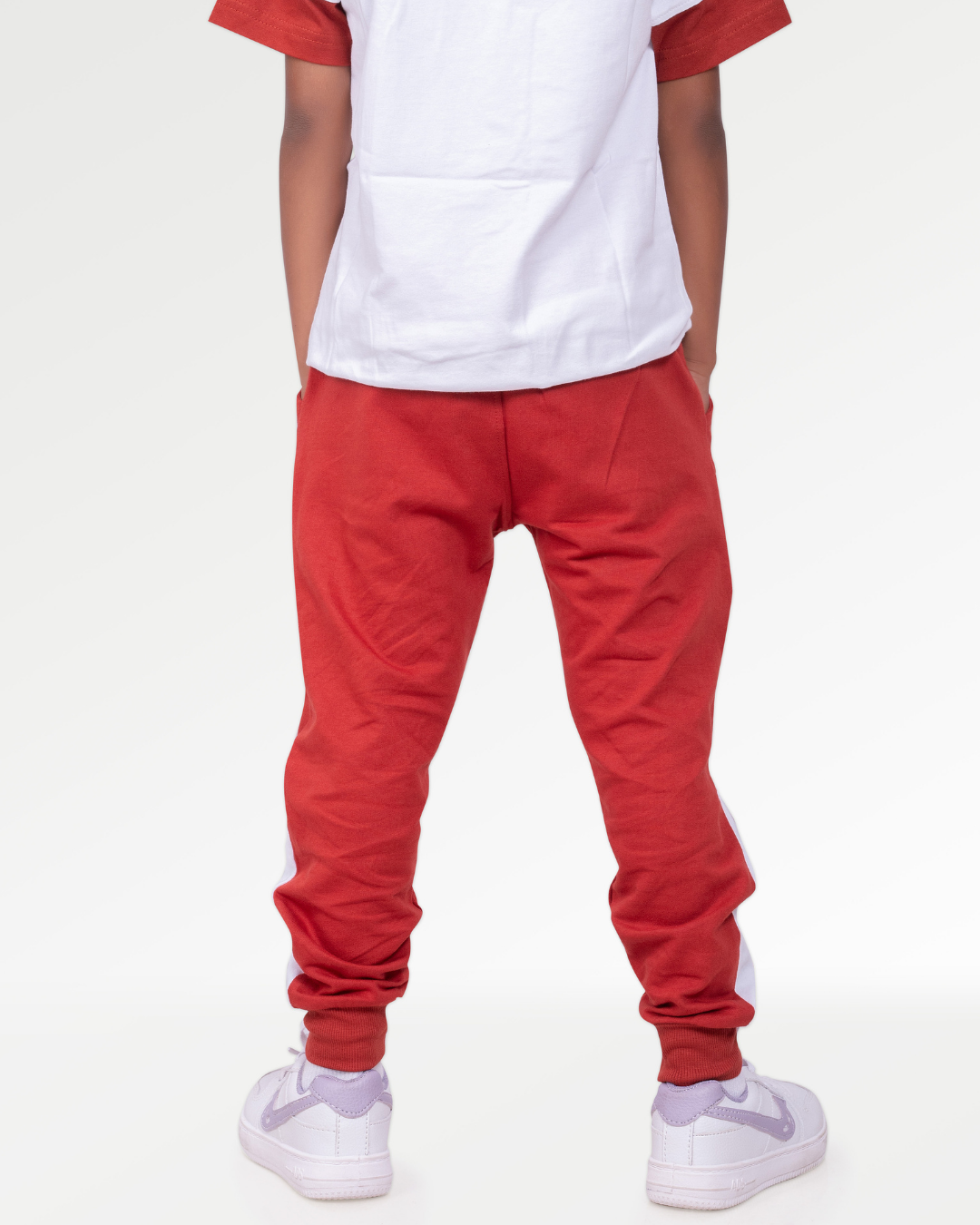 RUSTIC RED COTTON JOGGERS