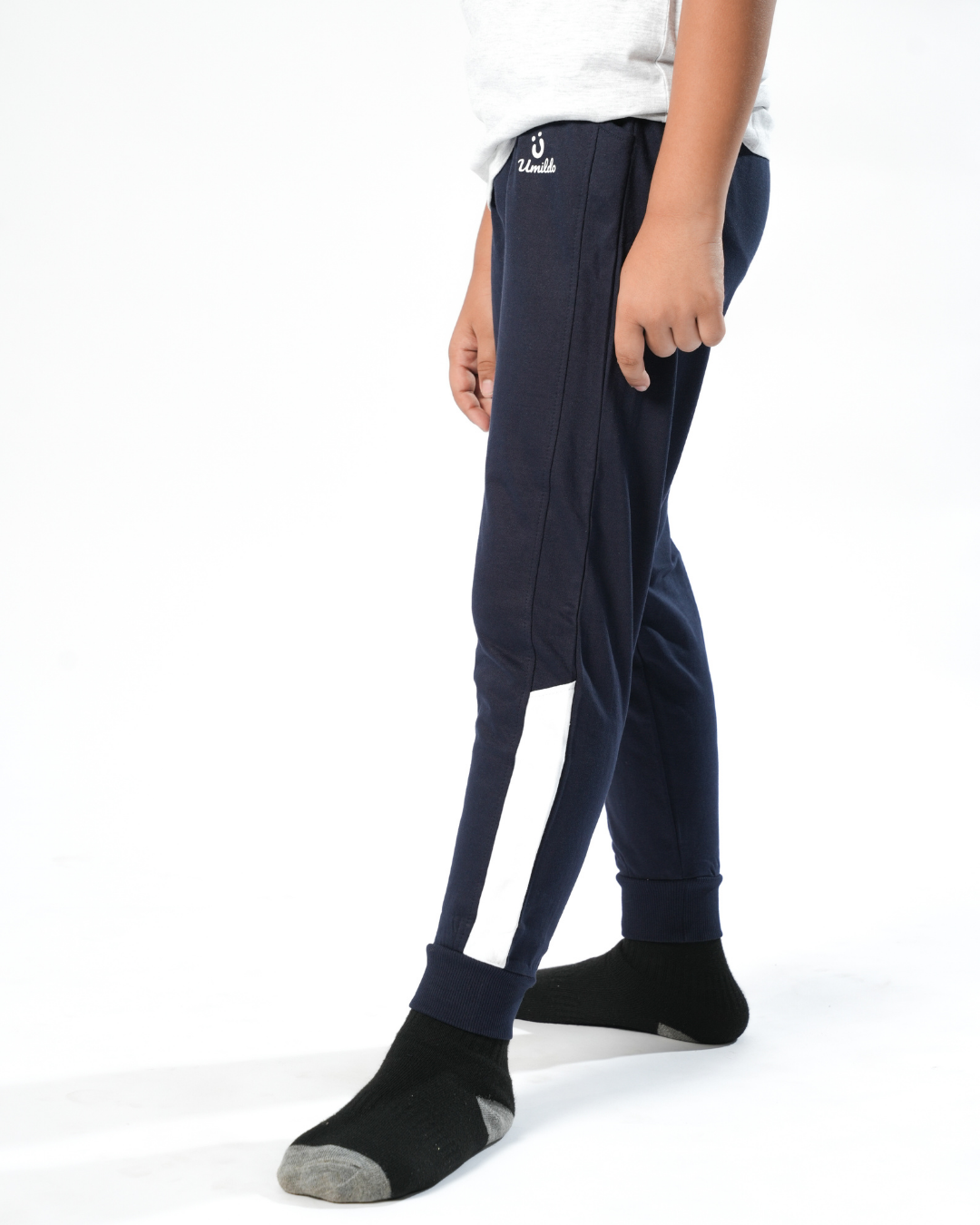 SOLID NAVY COTTON JOGGERS