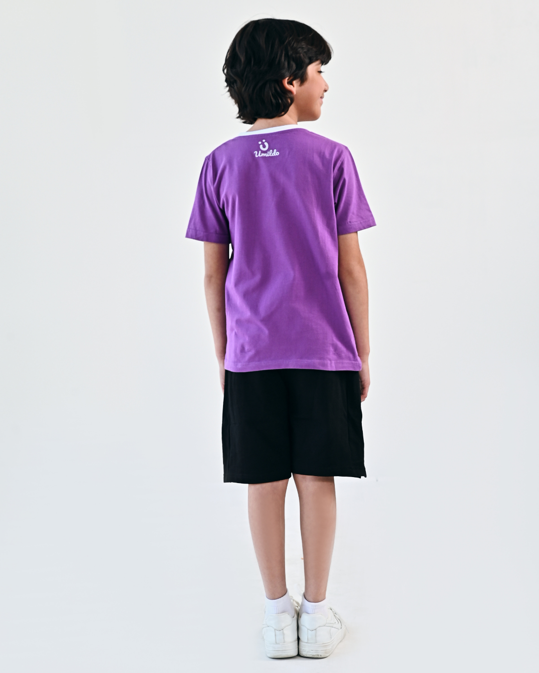 VOILA PURPLE POCKET LOGO COTTON TSHIRT