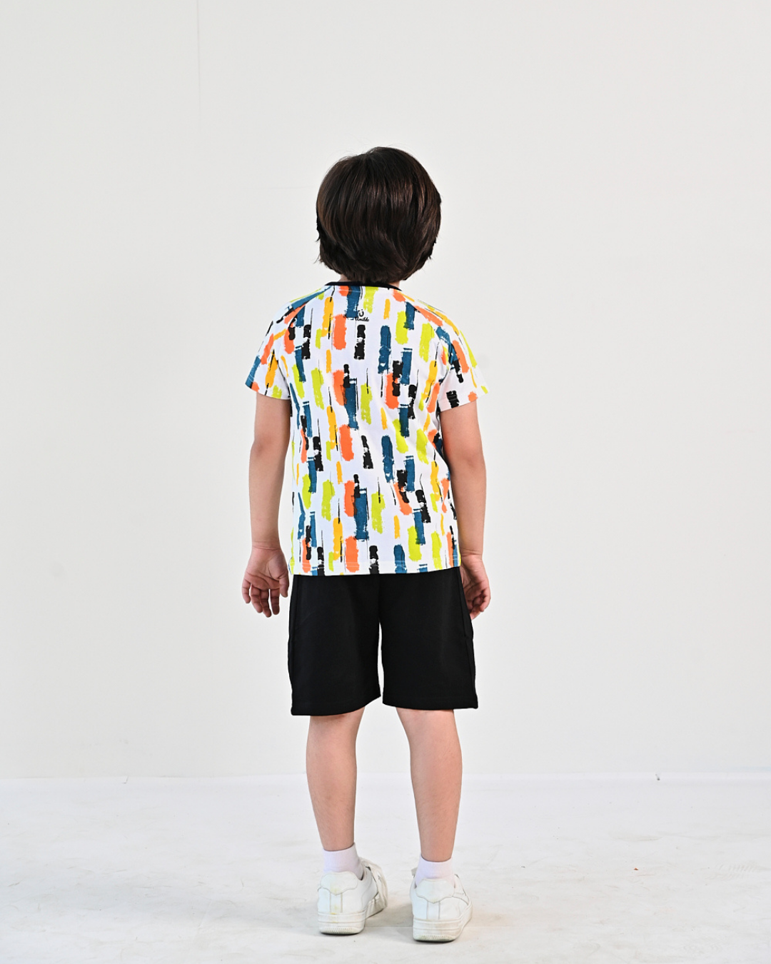 MULTICOLOUR STROKES COTTON TSHIRT