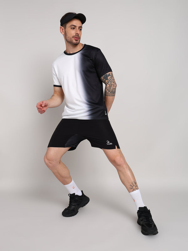 Mens Black White Tshirt