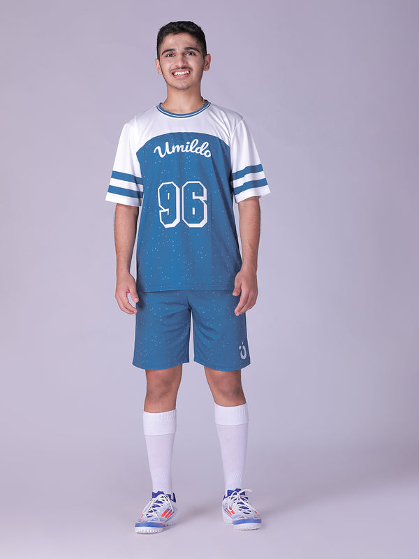 Blue 96 Spotted Jersey Set