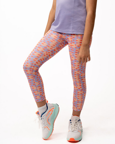 POLKA LEGGINGS LAVENDER TSHIRT SET