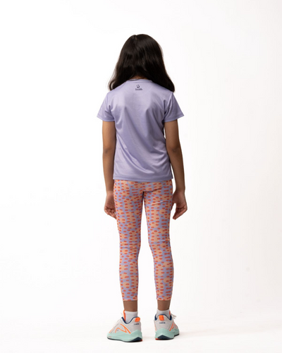 POLKA LEGGINGS LAVENDER TSHIRT SET