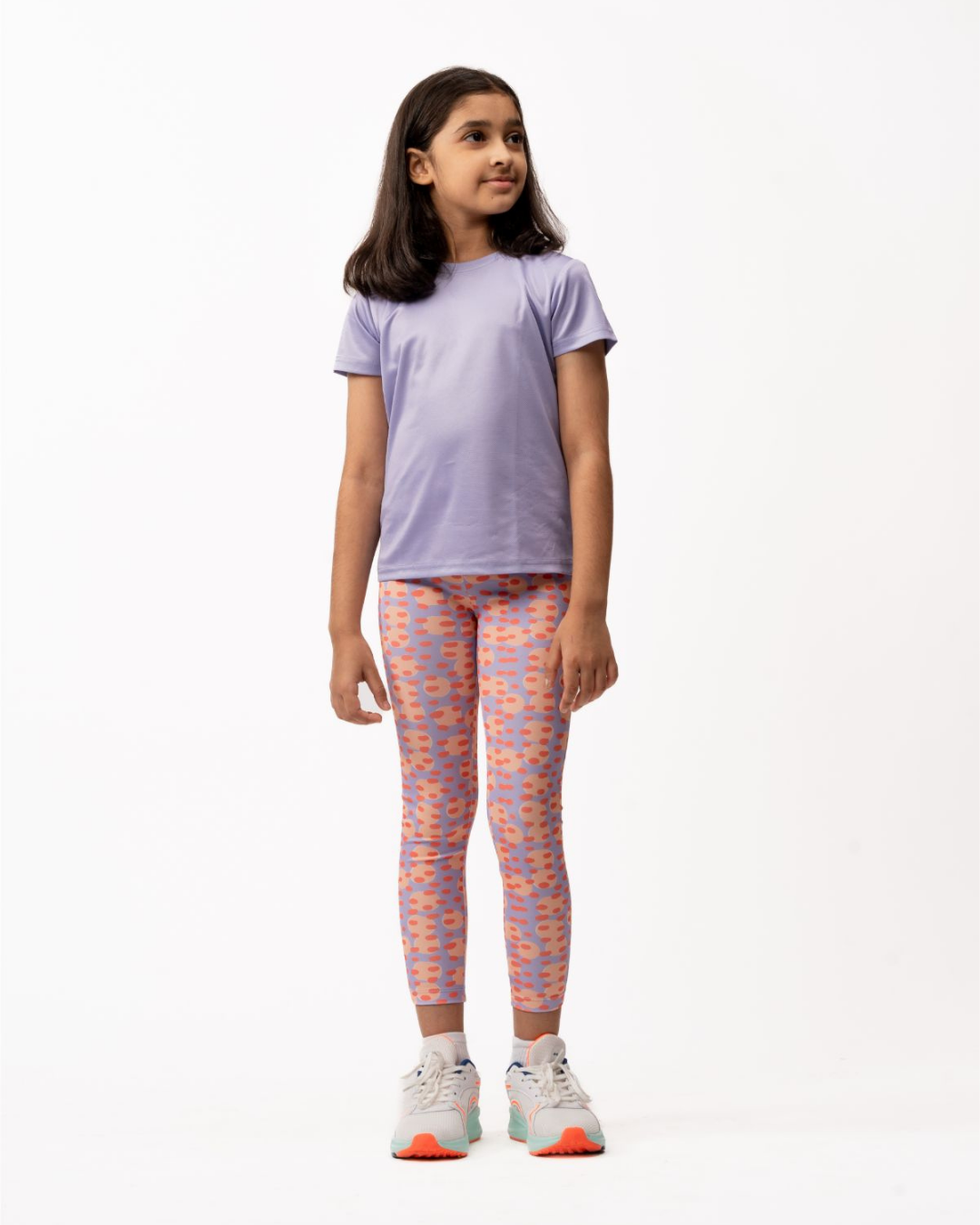 POLKA LEGGINGS LAVENDER TSHIRT SET