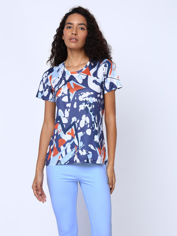 Womens Bloody Blue Aop Tshirt