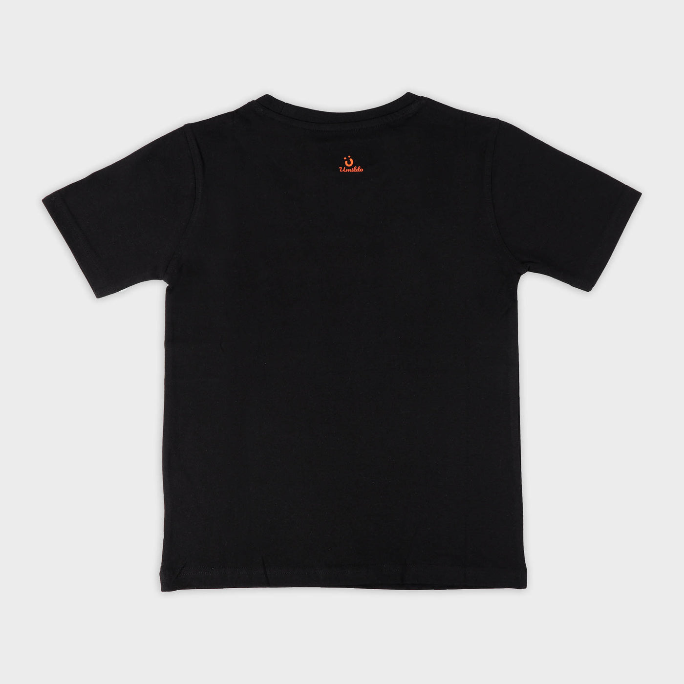 BLACK SOLID TSHIRT WITH ABSTRACT POCKET